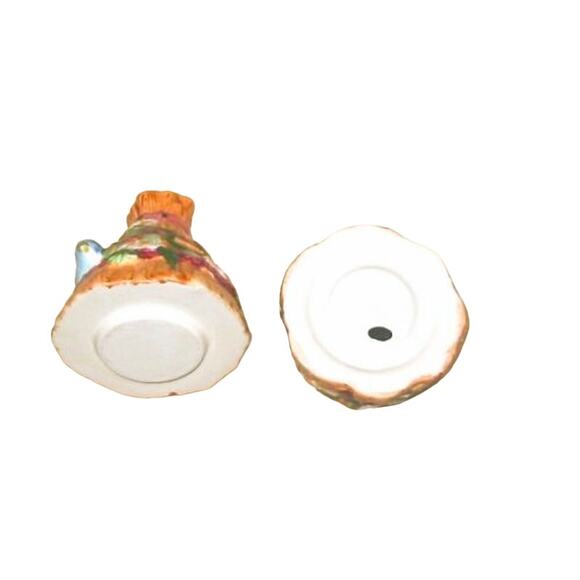 Ceramic Potpourri Incense Cone Burner Tea Light Bluebird in Tree - Picture 4 of 4